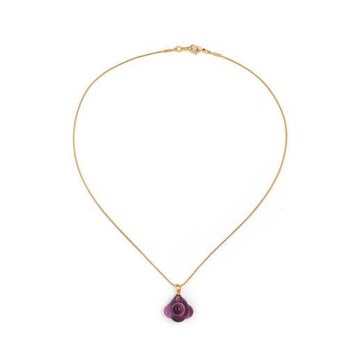 Plum Murano glass pendant necklace by Chama Navarro